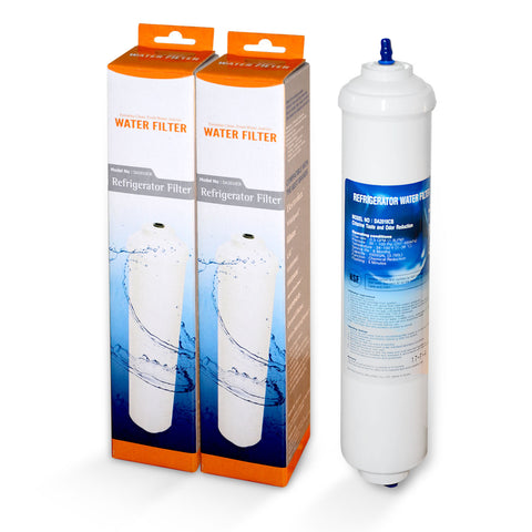 2 Kühlschrank Wasserfilter Microfilter, externer Wasserfilter für Samsung und LG Kühlschrank Alternative für DA29-10105J, LG 36