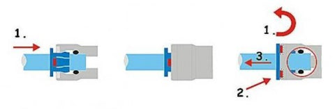 Quickverschluss, gerade 6,4mm (1/4")
