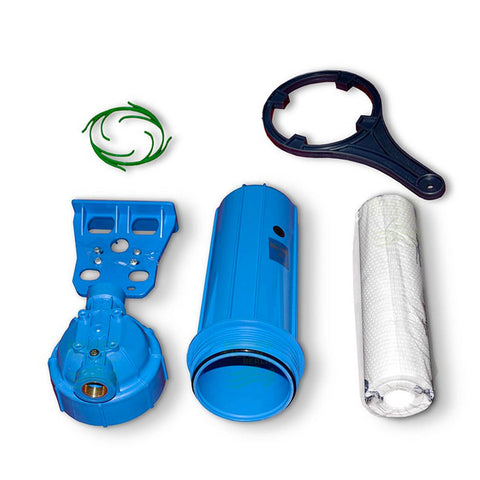 25.4cm/10inch water filter housing EKOblue 1/2Z + sediment cartridge 5mic