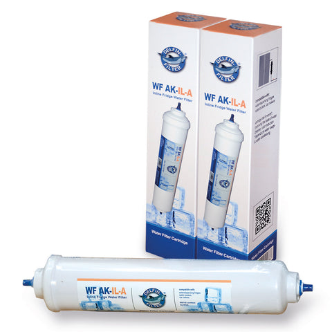 2x Delfin Universal-Kühlschrankfilter für Side by Side Kühlschränke