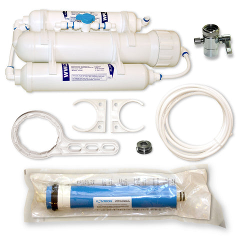 3 Stufen Umkehrosmosefilter 75 GPD für Aquarium, small mit Spülventil