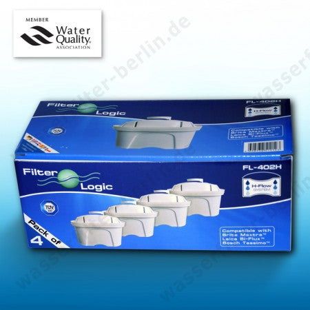 4er Paket FilterLogic FL402H, Brita Maxtra kompatibel
