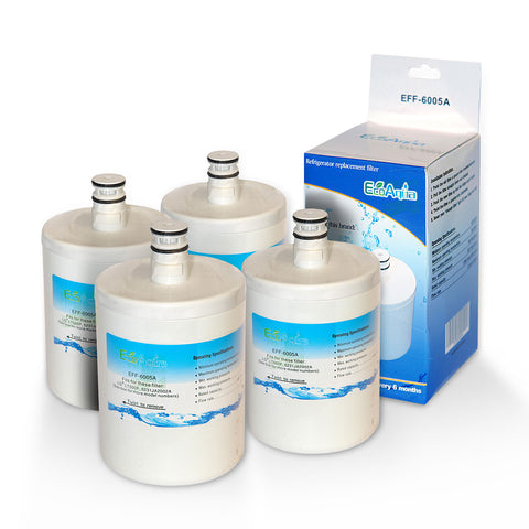 4x ECOPURE EFF-6005A refrigerator filters, compatible with LG lt500p, 5231JA2002A