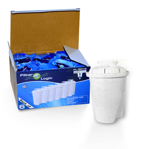 6er Wasserfilter Set "FilterLogic FL601G" Alternative für Brita Classic