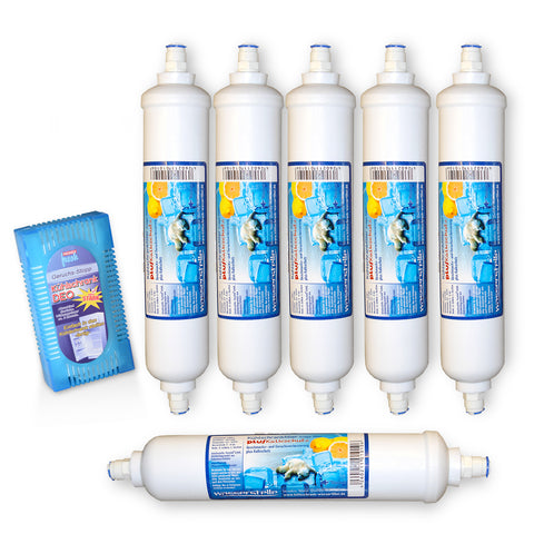 6x Kühlschrankfilter PLUS Kalkschutz +Kühlschrank-DEO