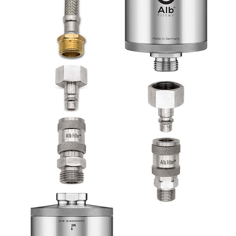 Alb Filter Active Plus Edelstahl Untertisch-Set mit Schnellkupplung