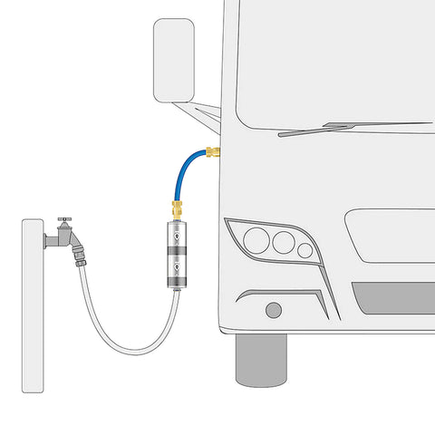 Alb Mobil FUSION Camping-Wasserfilter (Aluminium Silber)
