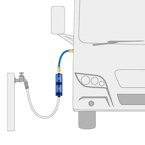Alb Mobil FUSION Camping-Wasserfilter (Aluminium Blau)