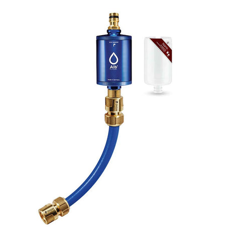 Alb Mobil Nano Camping-Wasserfilter mit Geka-Anschluss (Aluminium Blau)
