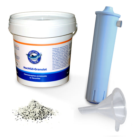 Refill set 1 liter with Scanpart Jura Blue 67007 71311 71312 alternatively Jura ENA