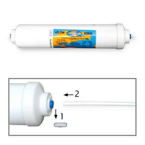 Omnipure K2533 JJ- 1/4" Zoll „Klick“ Kühlschrankfilter für SBS Kühlschränke