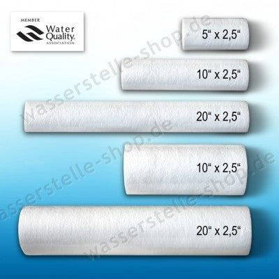 Vorfilterpatrone 10" x 2,5", Sediment- und Grobfilter 20µ