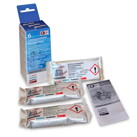 12 descaling tablets for Bosch, Siemens, Neff, Gaggenau 00311864, 310967, 311556, 311864, TZ60002