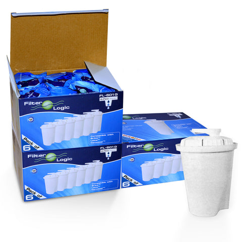 18-cartridge package "FilterLogic FL601G", alternative for Brita Classic