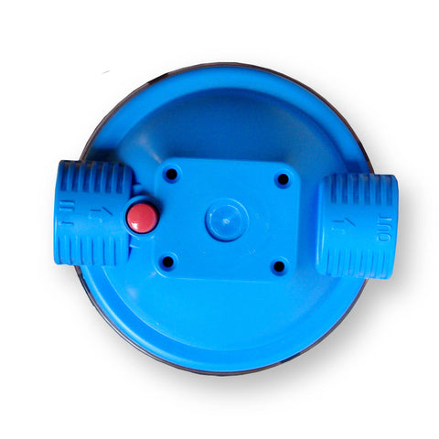 25,4cm/10 Zoll Wasserfilter Gehäuse blau/klar mit 1/2" IG Messing