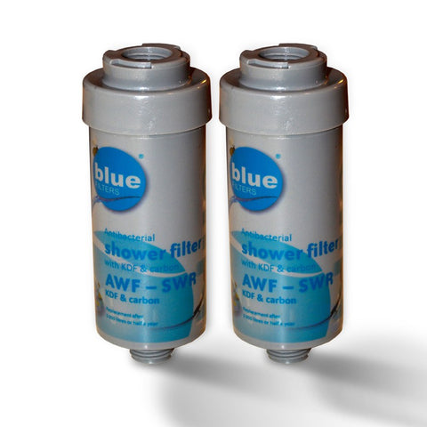 2x shower filter Bluefilter, water filter for the benefit of your skin