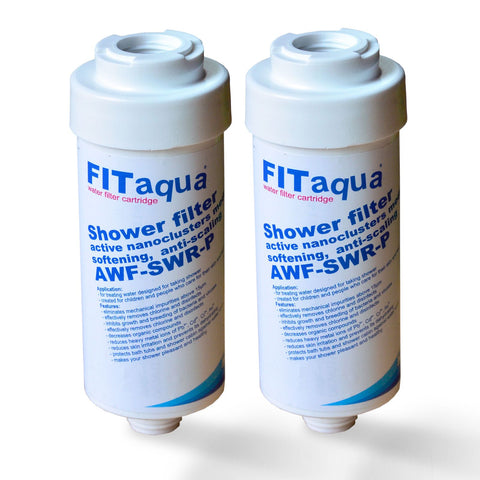 2x FitAqua shower filters, water filters for the benefit of your skin AWF-SWR-P