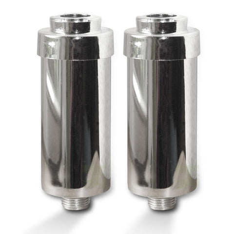 2x Shower Filter FitAqua chrome water filter shower for the benefit of your skin, BPA-free