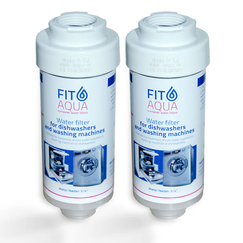 2x FitAqua water filters for washing machines, dishwashers