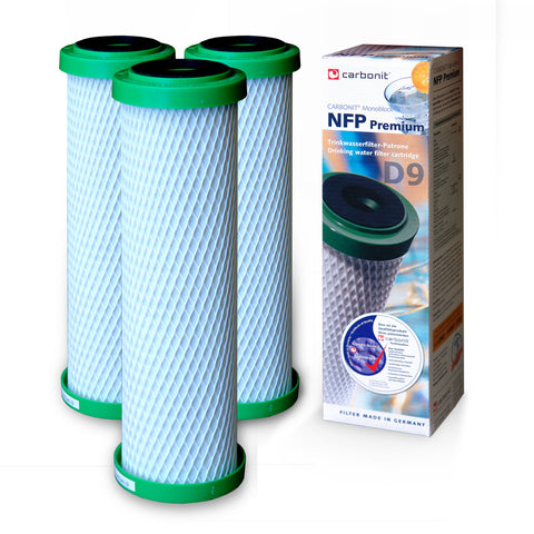 3 pieces NFP Premium D-9, Carbonit Monoblock water filter