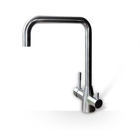 Stainless steel design three-way faucet Delta