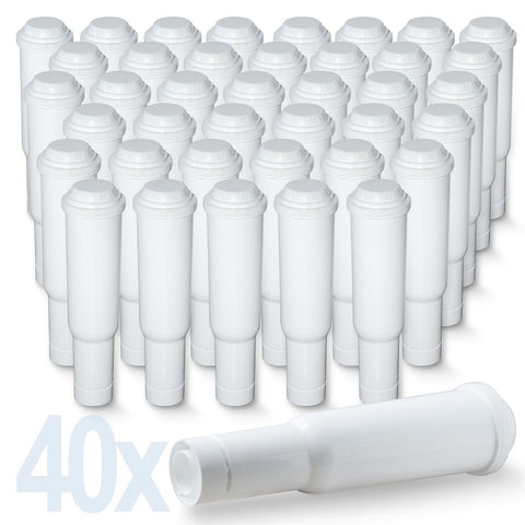 40x AF02 DelfinFilter für Jura-Kaffeemaschine mit weißem Filter 60209 Plus White + Reinigungstabs