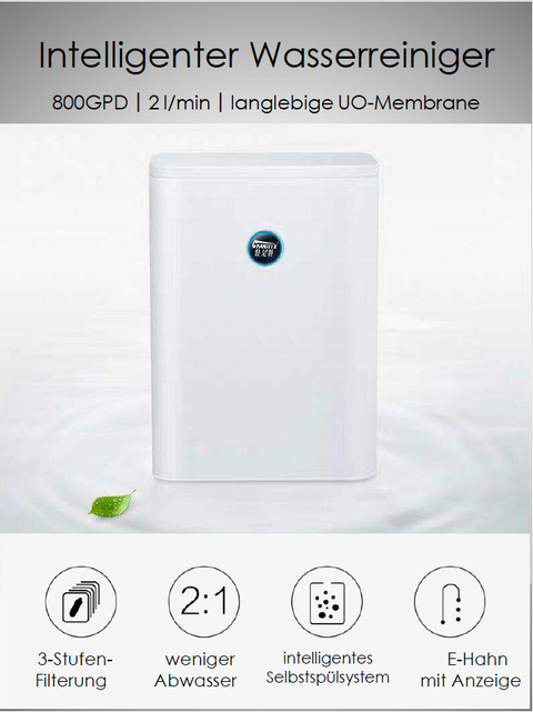 Kompakte 800 GPD Direct Flow Umkehrosmose-Anlage