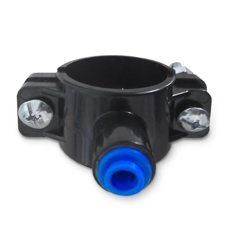 Wastewater connection, wastewater clamp for reverse osmosis systems