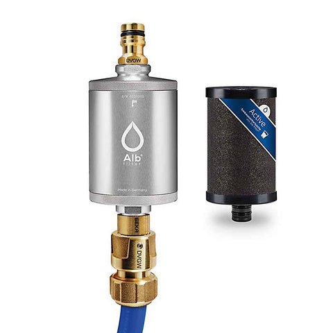 Alb Mobil Active Camping Water Filter with Geka Connector (Aluminum Silver)