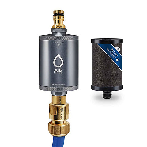 Alb Mobil Active camping water filter with Geka connection (aluminum titanium)
