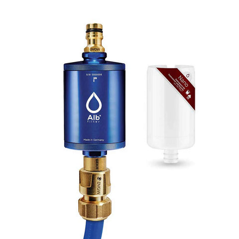 Alb Mobil Nano Camping Water Filter with Geka Connector (Aluminum Blue)