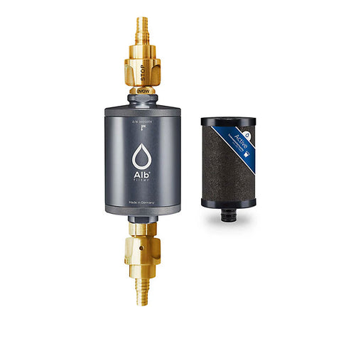 Alb Travel Active Campingwasserfilter, Aluminium Titan, GekaAnschluss
