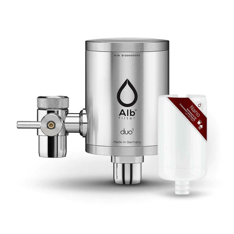 Alb Filter Duo Nano drinking water filter for tap (natural stainless steel)