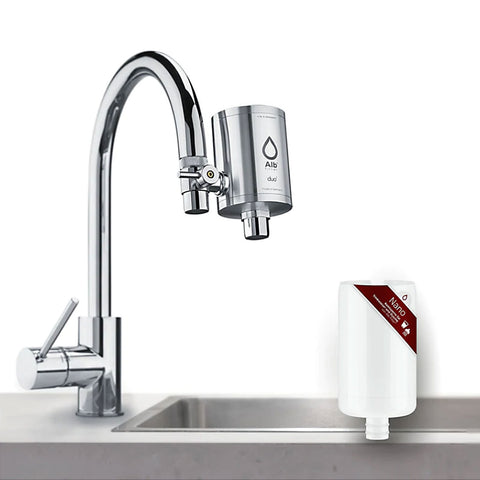Alb Filter Duo Nano drinking water filter for tap (natural stainless steel)