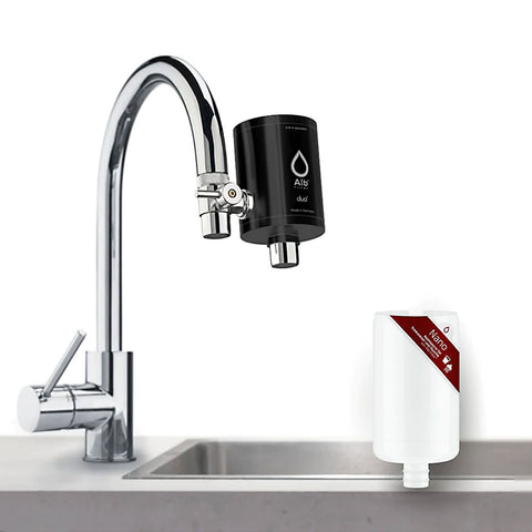 Alb Filter Duo Nano drinking water filter for tap (stainless steel black)