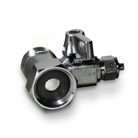 Connection with tap, 3/8" AG/IG x 3/8" hose