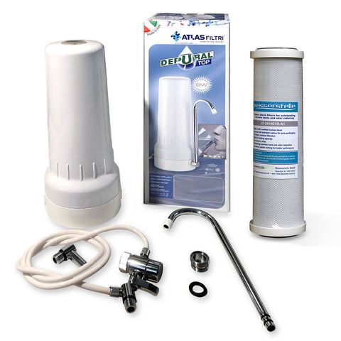 Atlas Filtri countertop filter with activated carbon block water point 0.5 micron