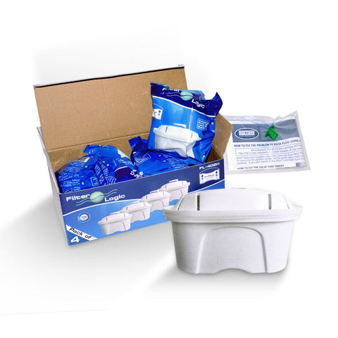 4er Paket FilterLogic FL402H, Brita Maxtra kompatibel