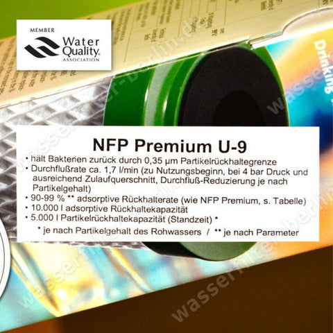 2x Carbonit activated carbon NFP Premium U-9 (monoblock 0.35 micron)