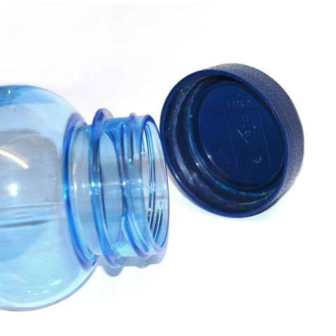 blue replacement lid for drinking bottle