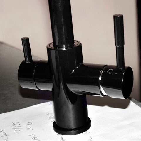 Designer three-way faucet Verona, 3-way faucet Black Bright