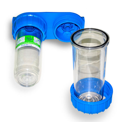 Untertisch Doppelgehäuse 25,4cm/10 Zoll, Wasserfilter Gehäuse