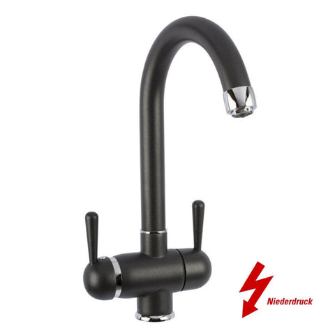 Three-way faucet Ganimed C anthracite (for low pressure)