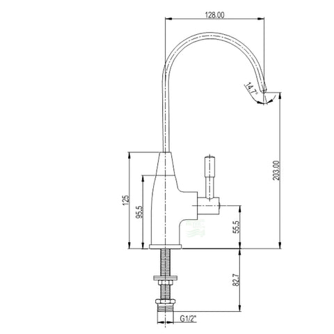 STAINLESS STEEL reverse osmosis faucet Bari polished, with ceramic valve