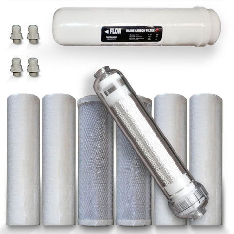 Replacement filter set 2-B, for 600 GPD reverse osmosis, bioceramic 