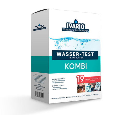 Ivario combo water test, testing 19 drinking water relevant parameters