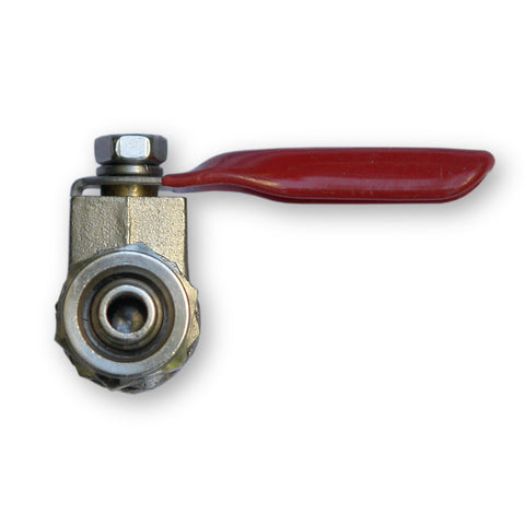 Ball valve for water connection reverse osmosis 1/4" AG x 3/8" hose