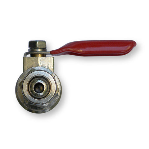 Ball valve for water connection reverse osmosis 1/2" AG x 3/8" hose