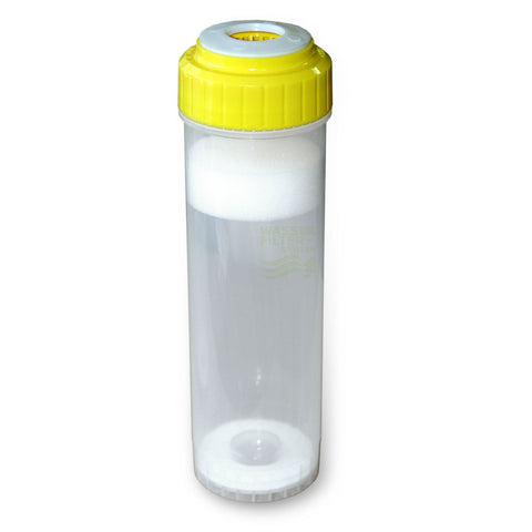 Empty cartridge 10", yellow-transparent, fillable with various media