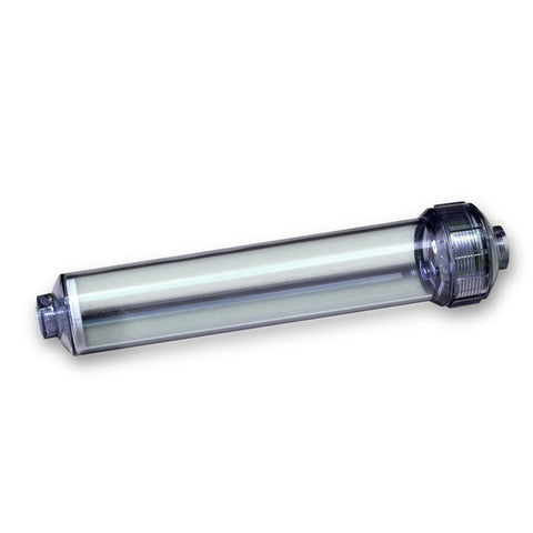 Empty cartridge 2.0" (transparent) Inline, fillable with various media